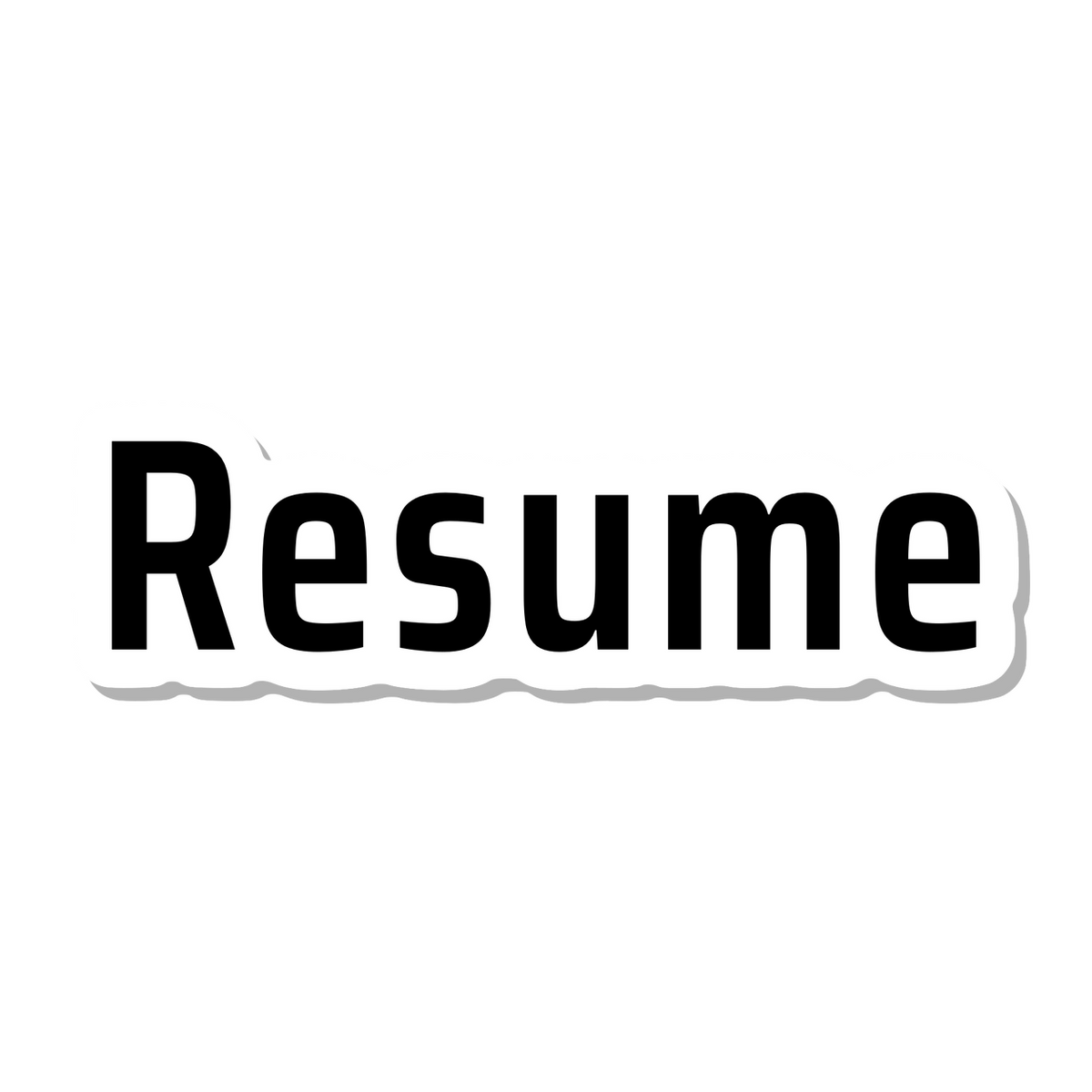 Resume die-cut sticker