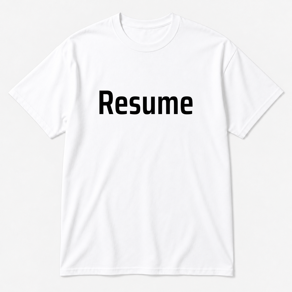 Resume T-Shirt in white