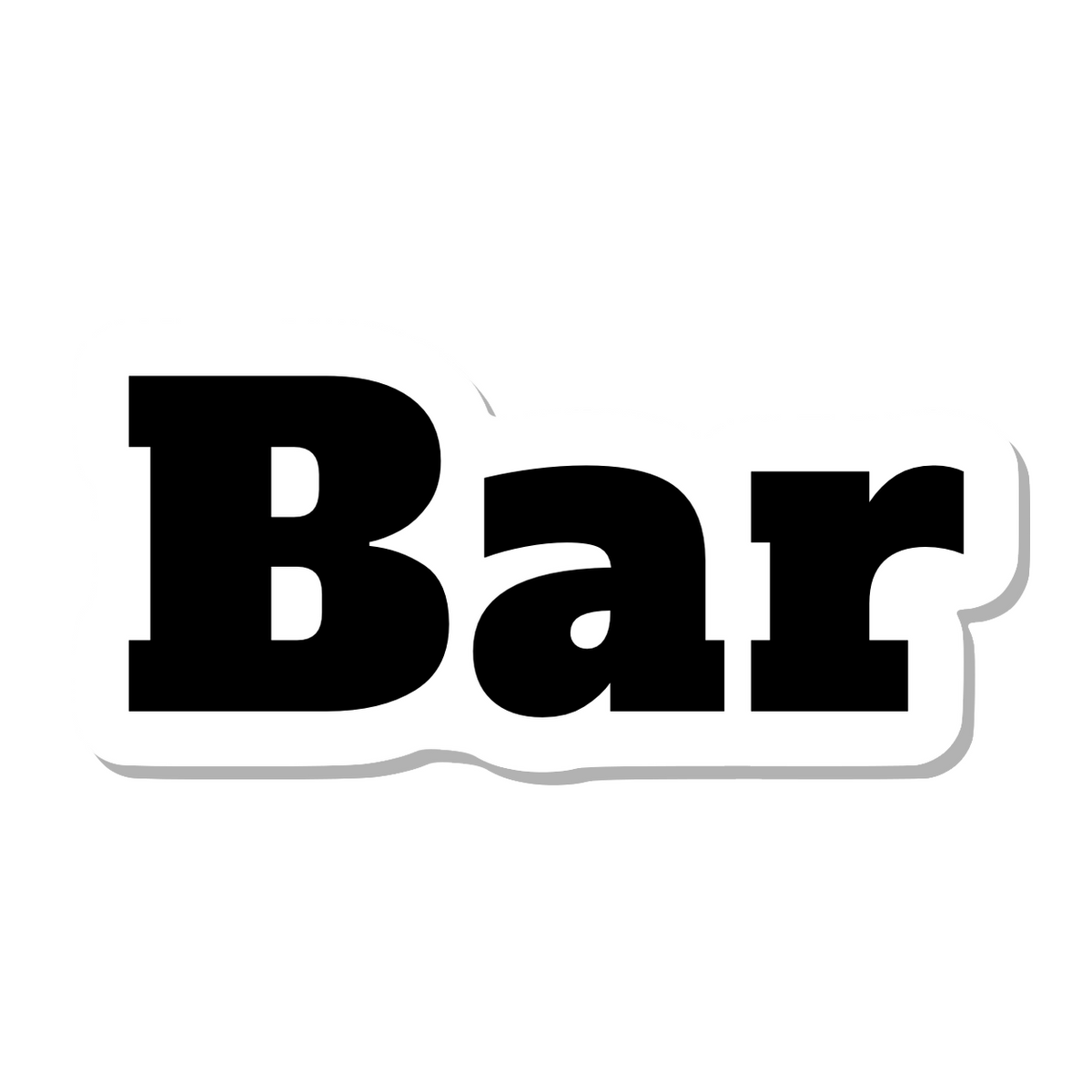 Bar die-cut sticker