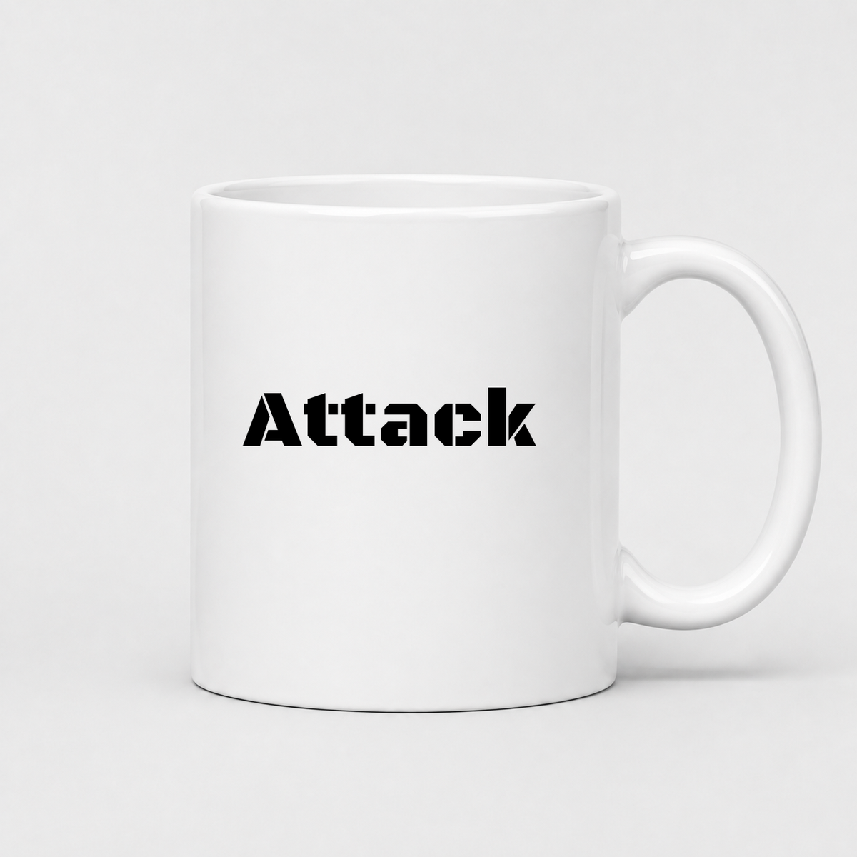 Attack Mug in white