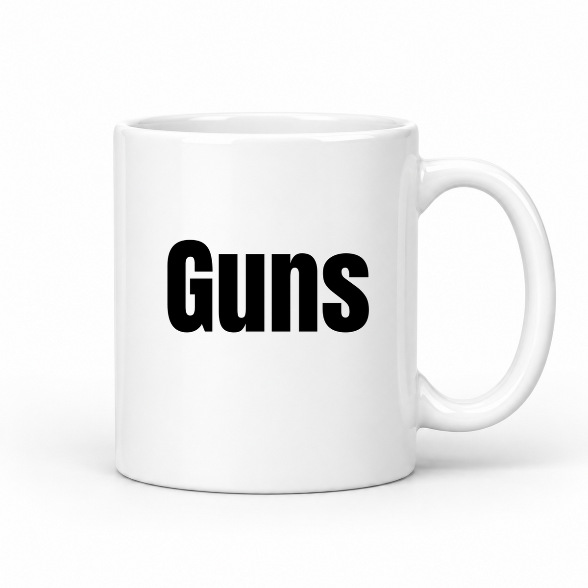 Guns Mug in white