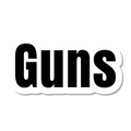Guns die-cut sticker