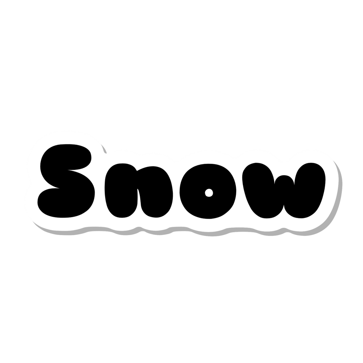 Snow die-cut sticker