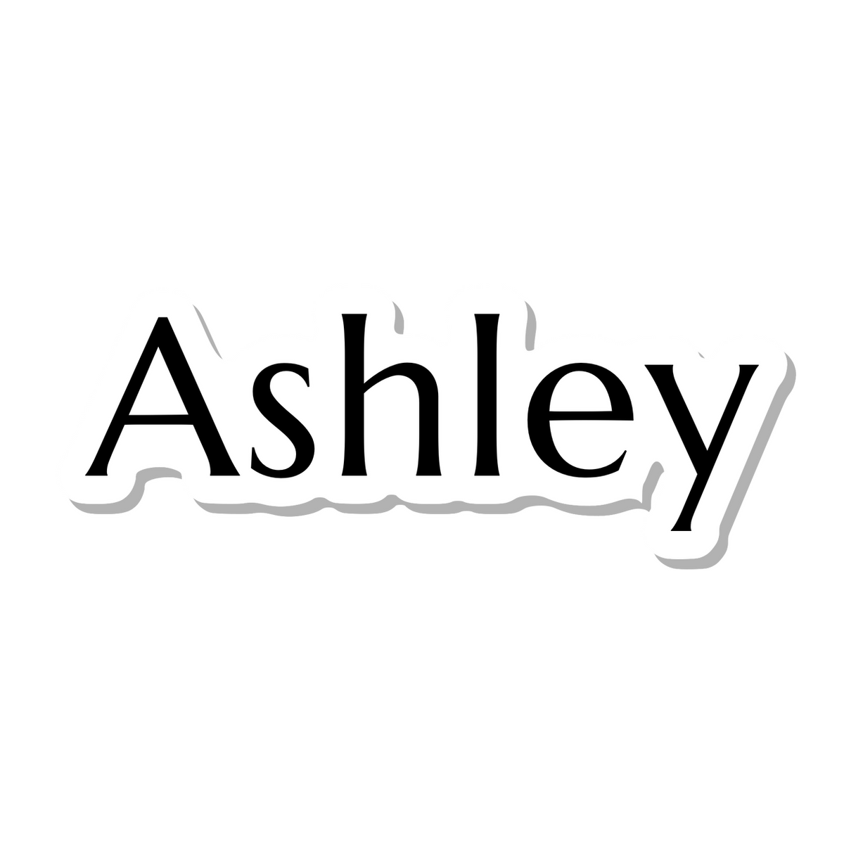 Ashley die-cut sticker