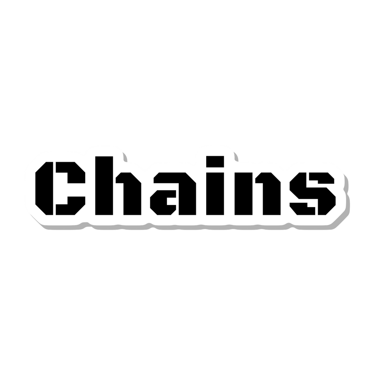 Chains die-cut sticker