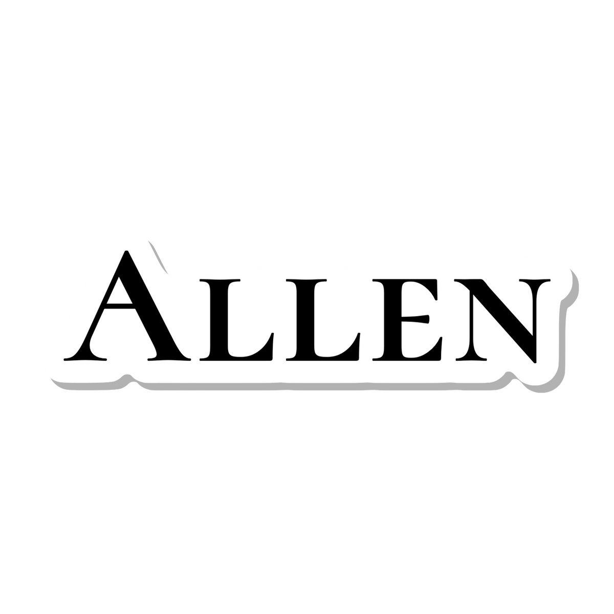 Allen die-cut sticker