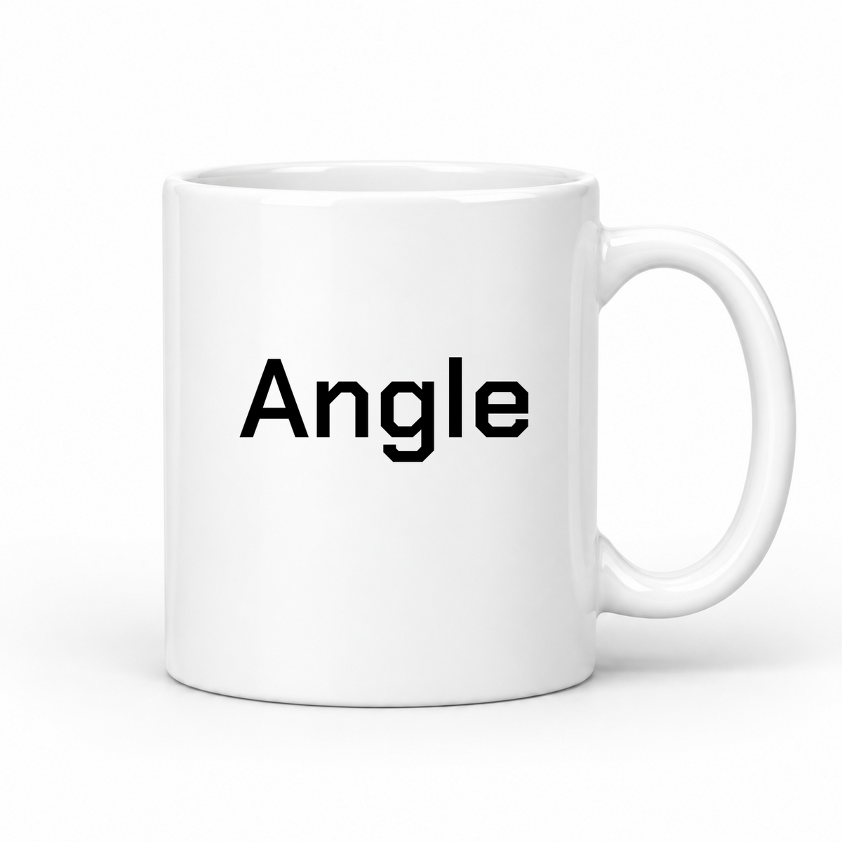 Angle Mug in white