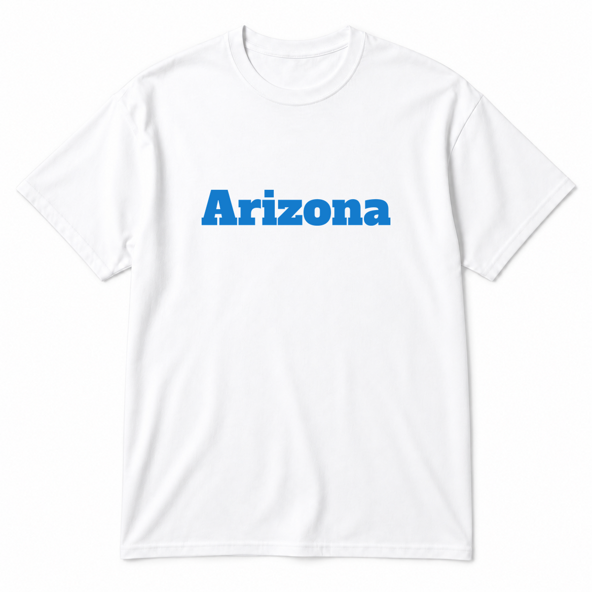 Arizona T-Shirt in white with blue text