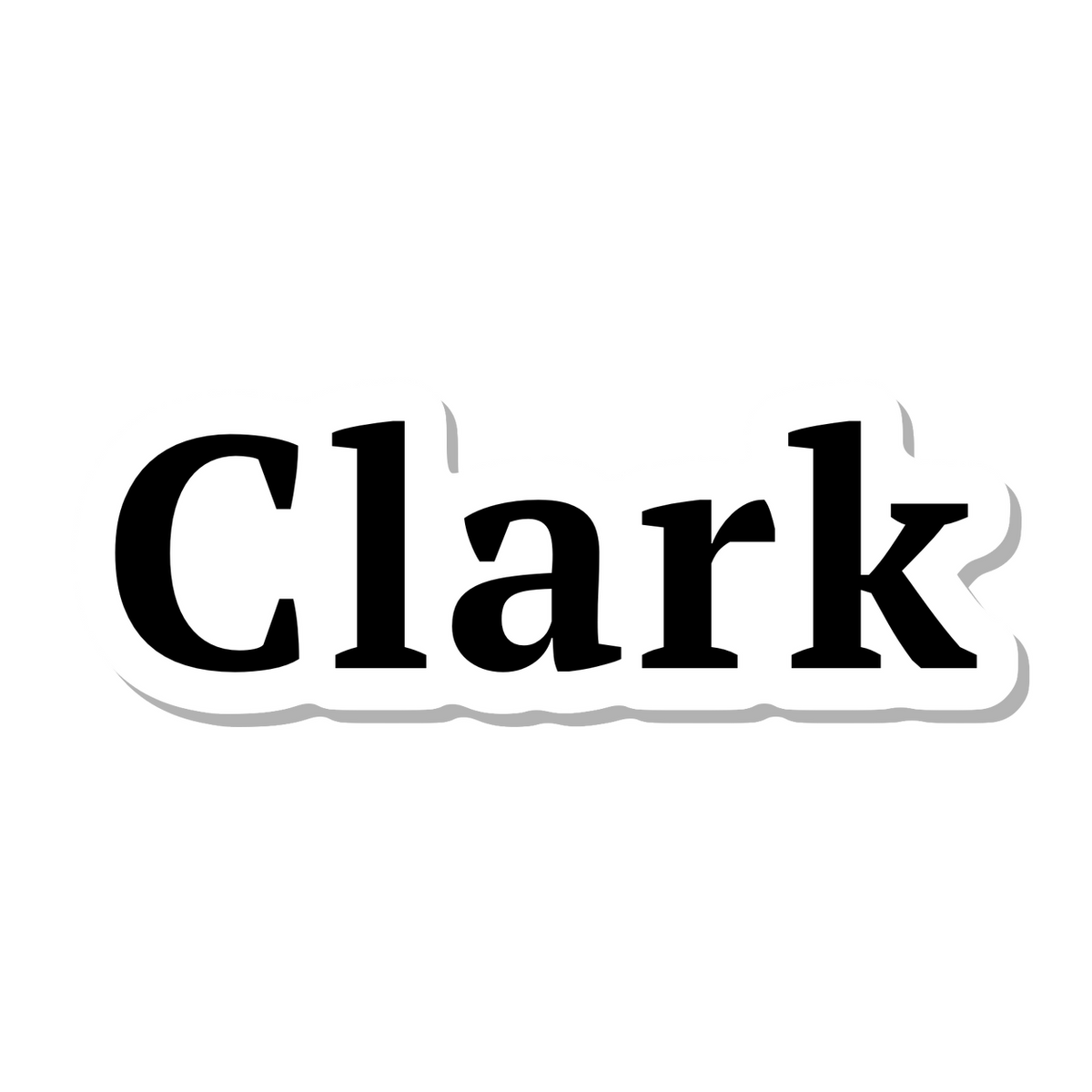 Clark die-cut sticker