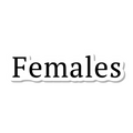 Females die-cut sticker