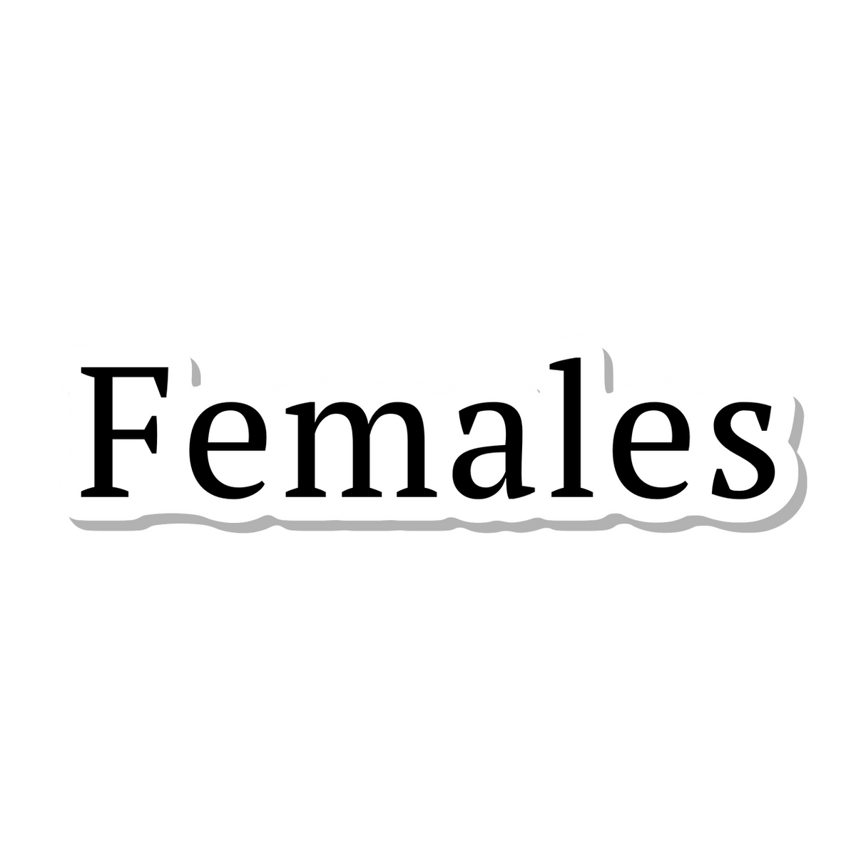 Females die-cut sticker
