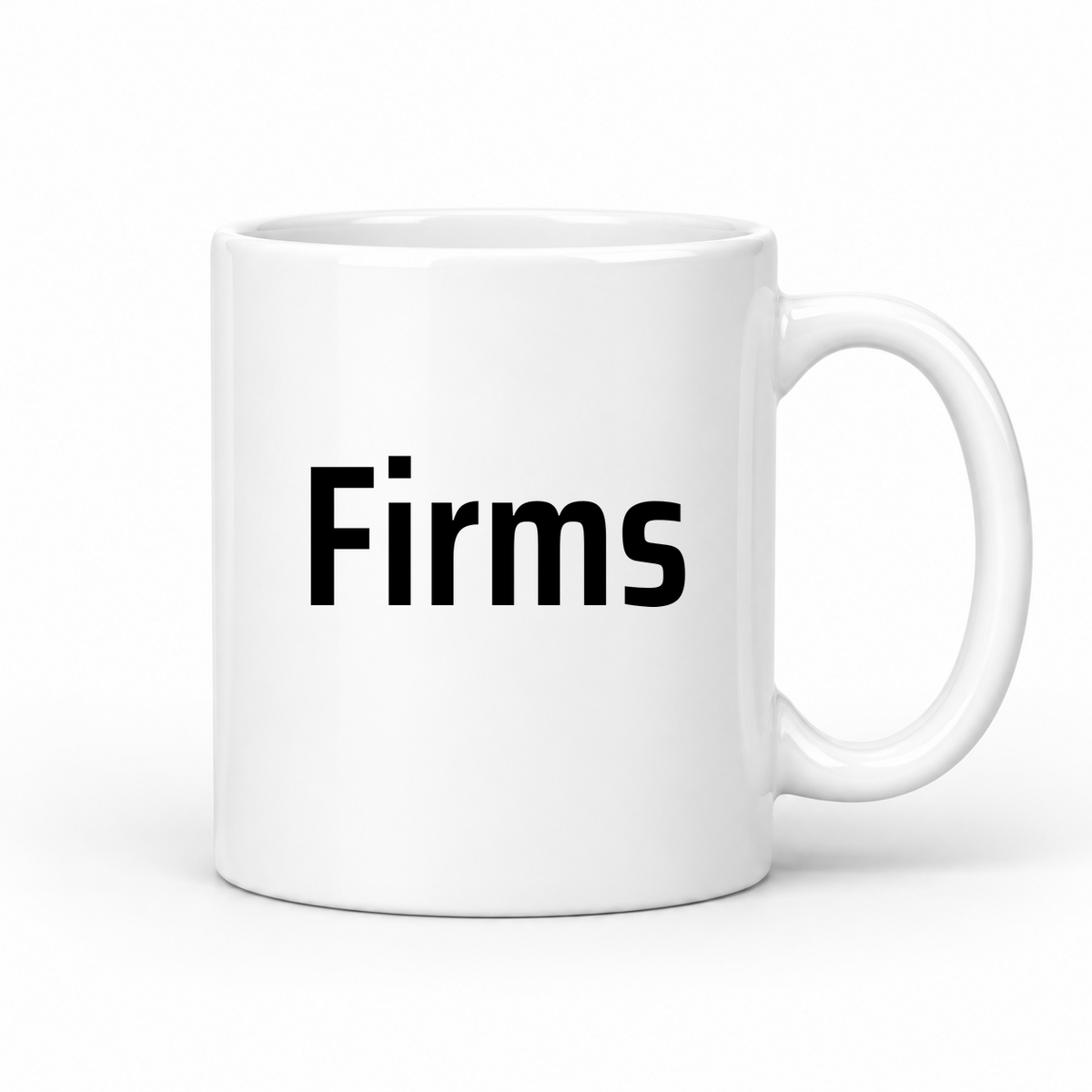 Firms Mug in white
