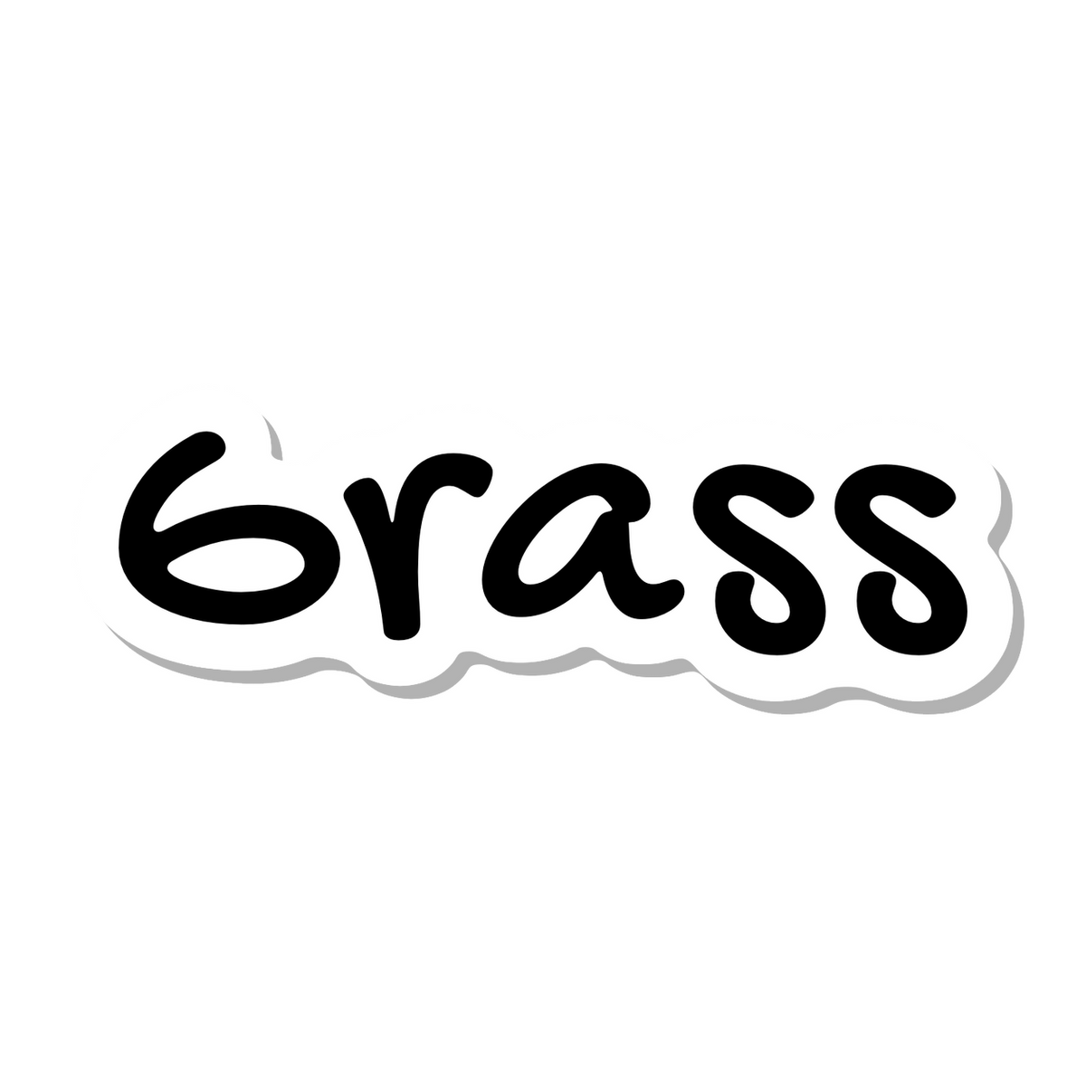Grass die-cut sticker
