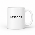 Lessons Mug in white