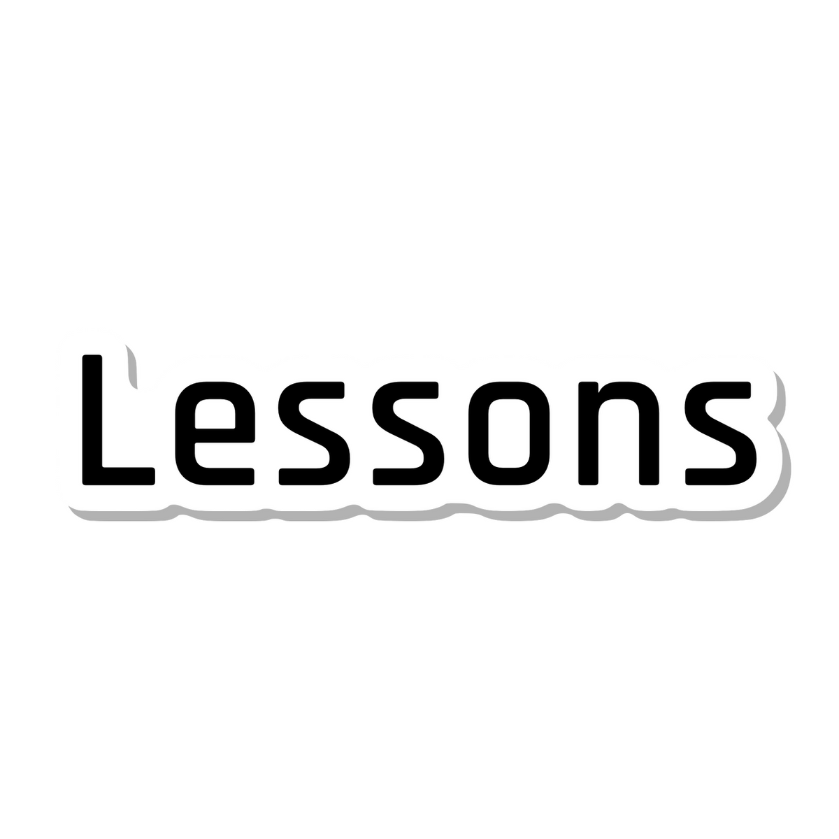Lessons die-cut sticker