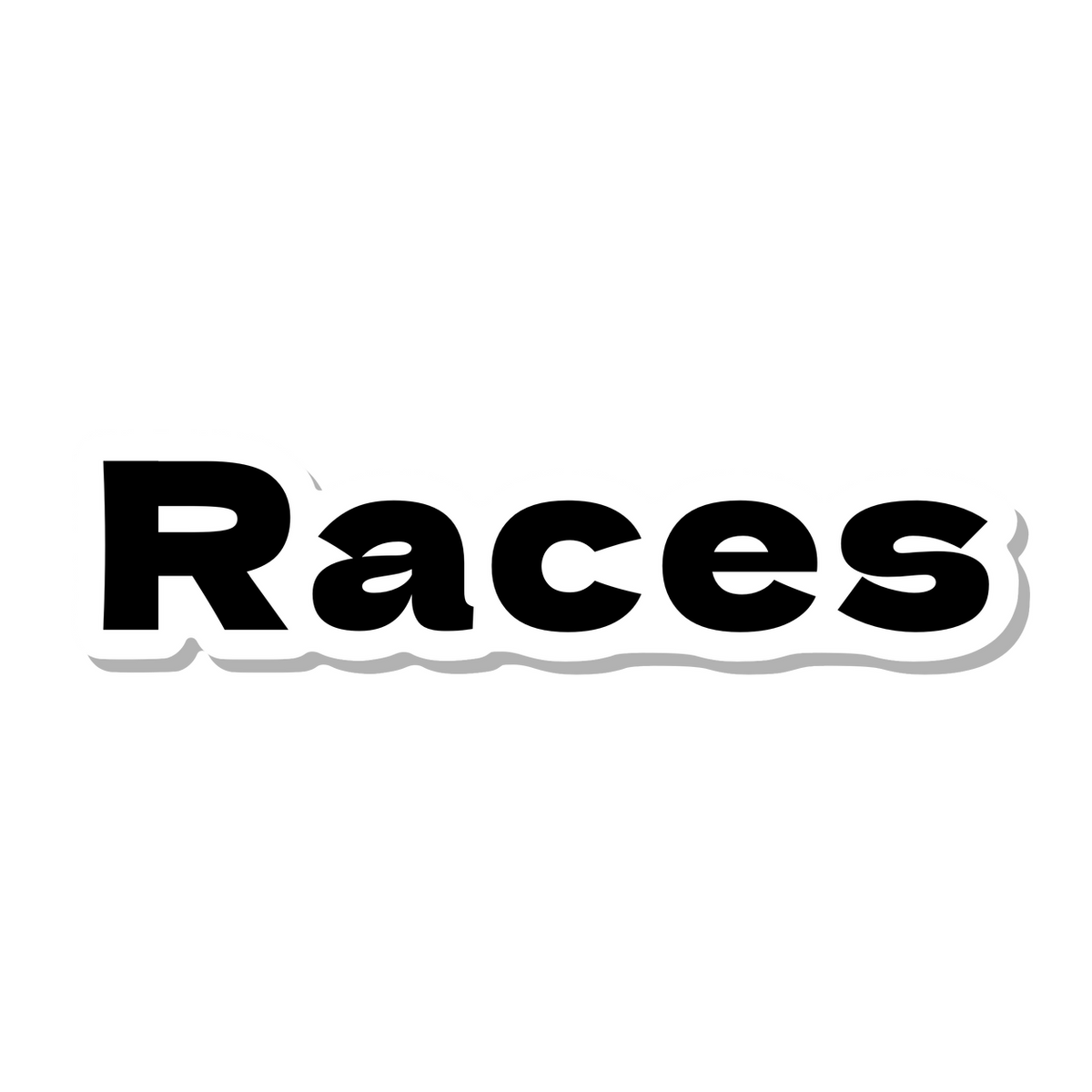 Races die-cut sticker