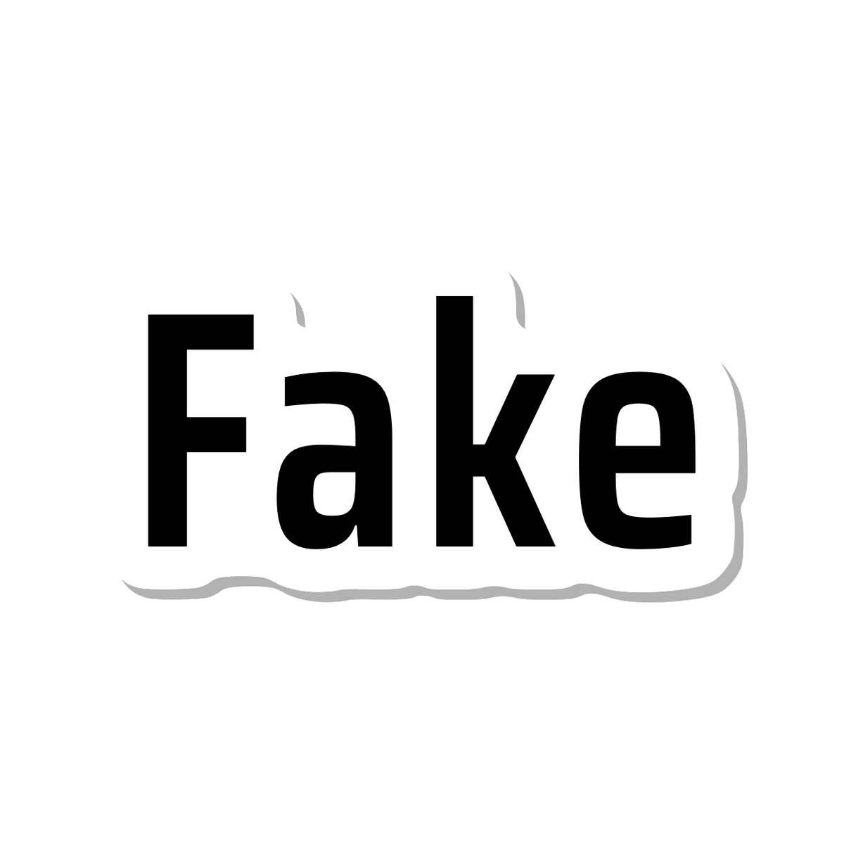 Fake die-cut sticker