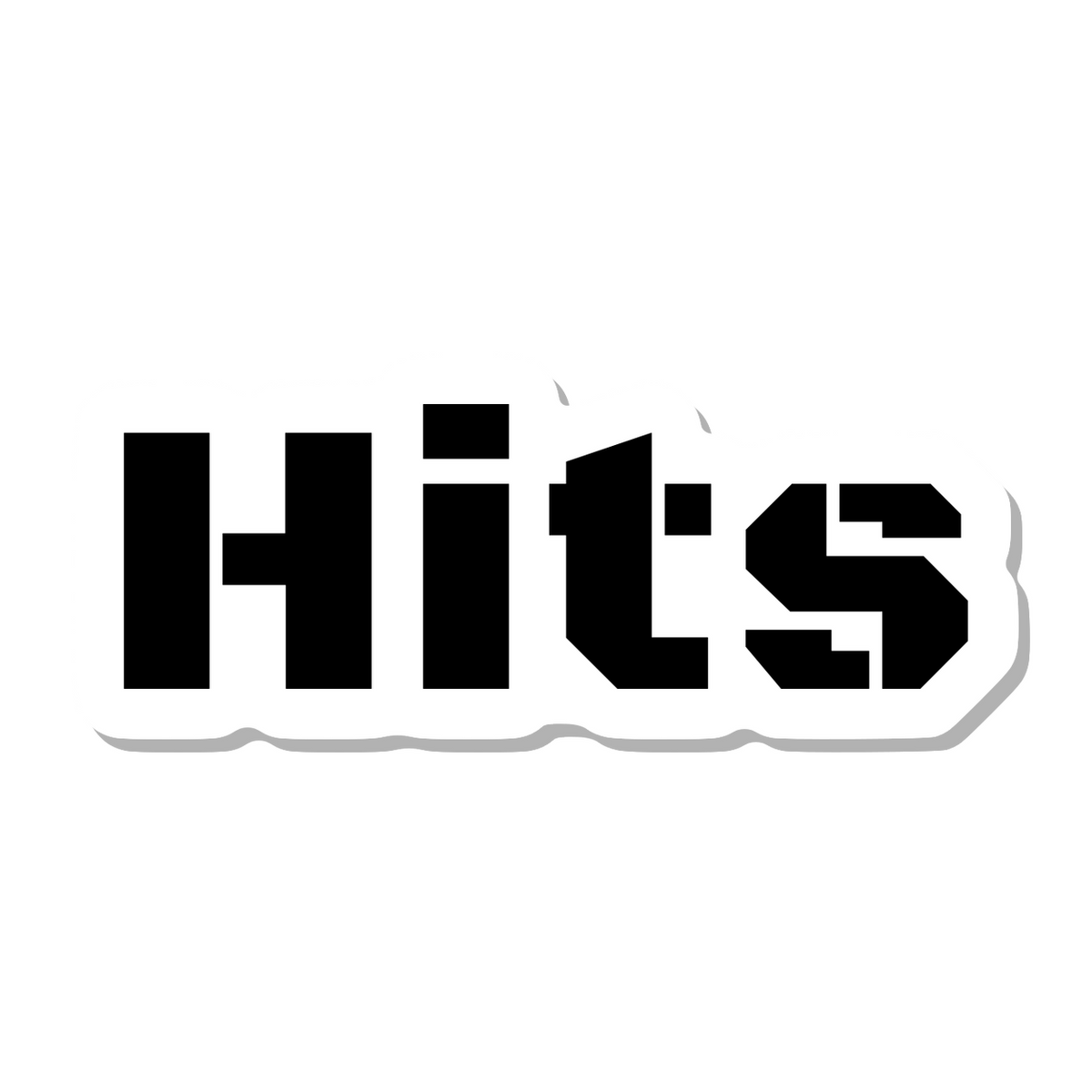 Hits die-cut sticker