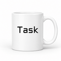 Task Mug in white