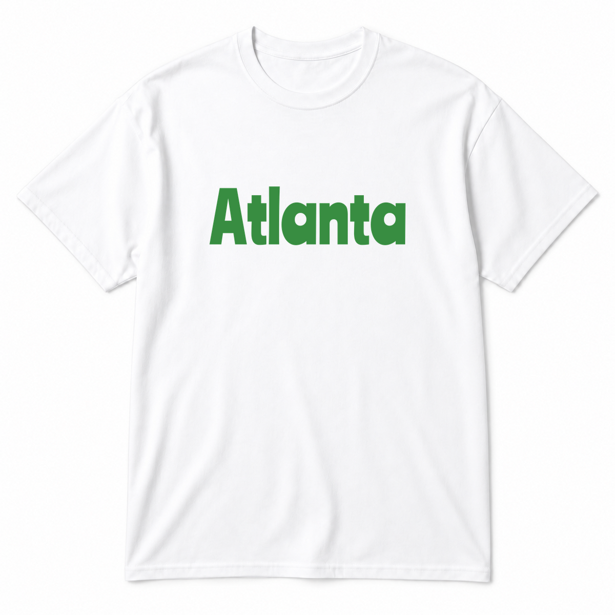 Atlanta T-Shirt in white with green text