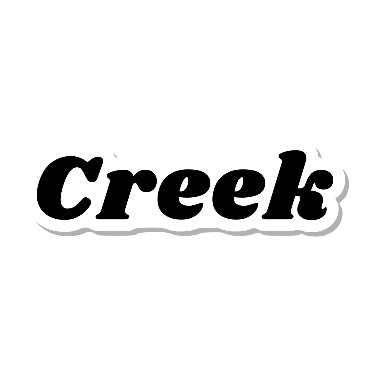 Creek die-cut sticker