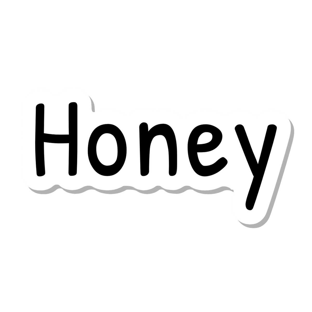 Honey die-cut sticker