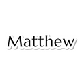 Matthew die-cut sticker