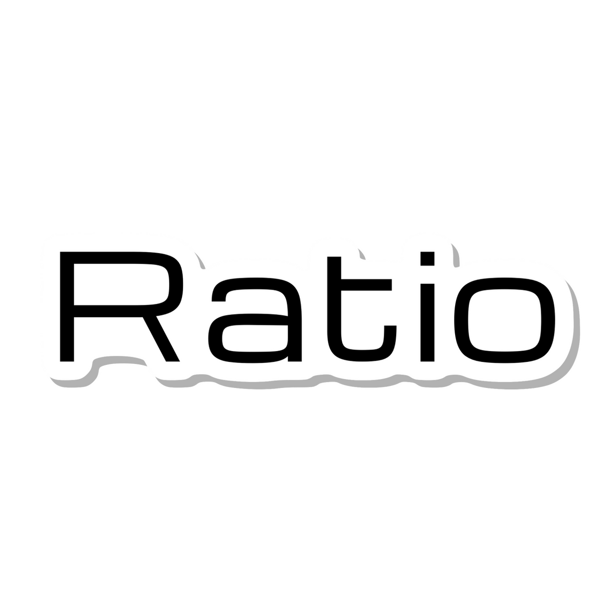 Ratio die-cut sticker