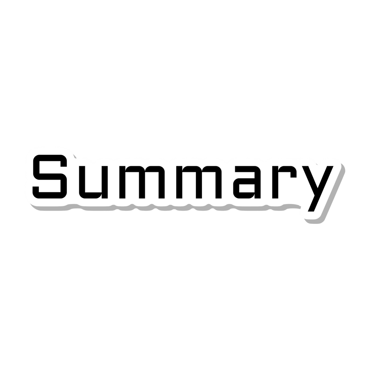 Summary die-cut sticker