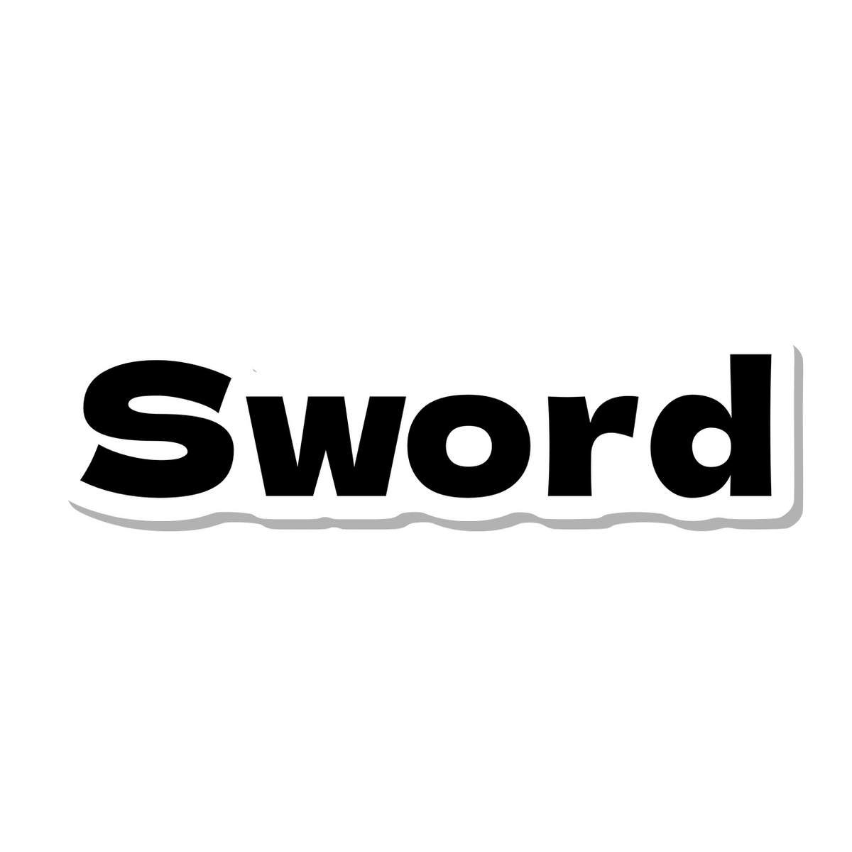 Sword die-cut sticker