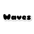 Waves die-cut sticker