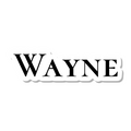 Wayne die-cut sticker