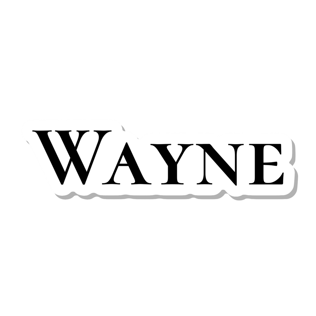 Wayne die-cut sticker