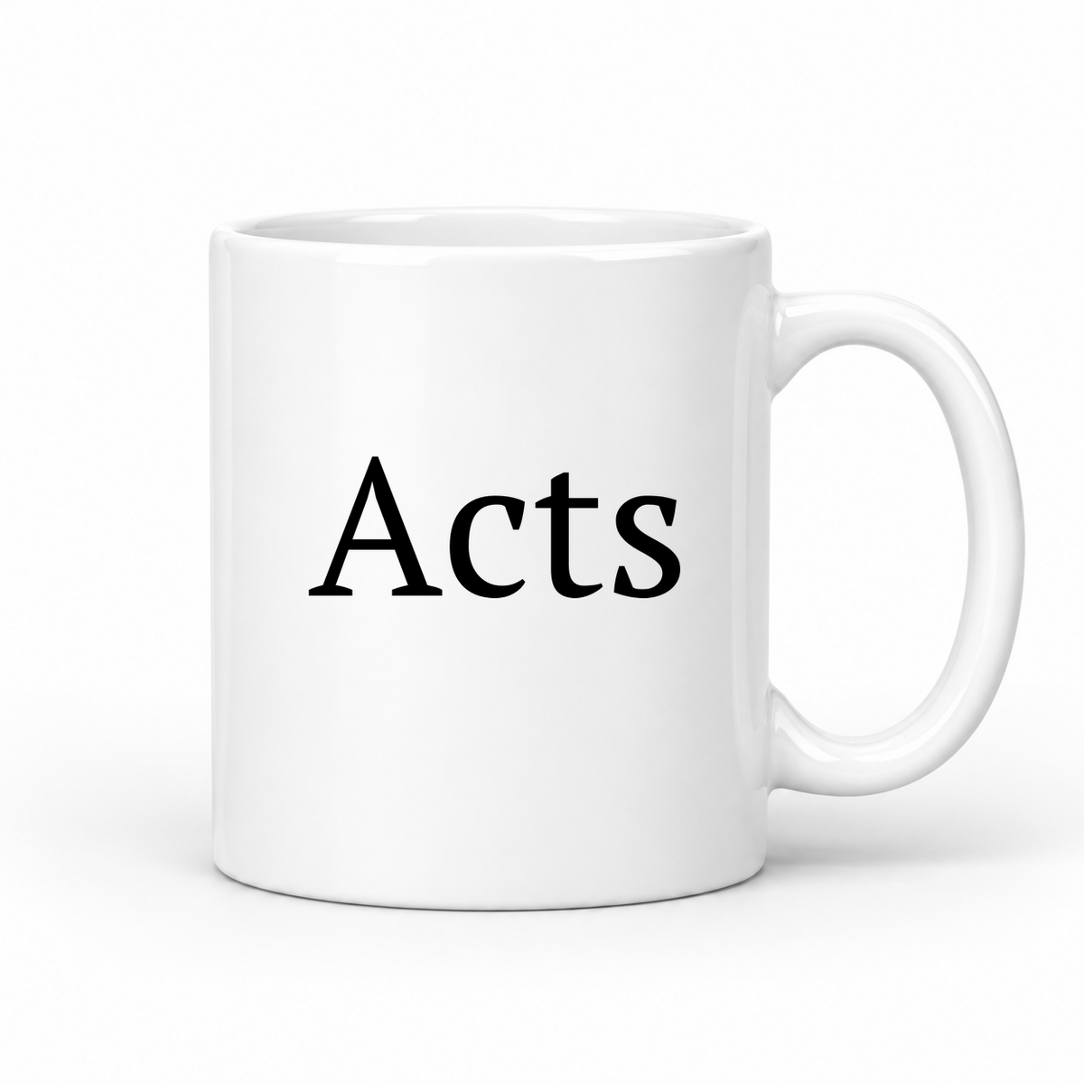 Acts Mug in white