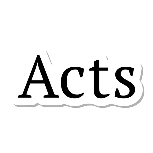 Acts die-cut sticker