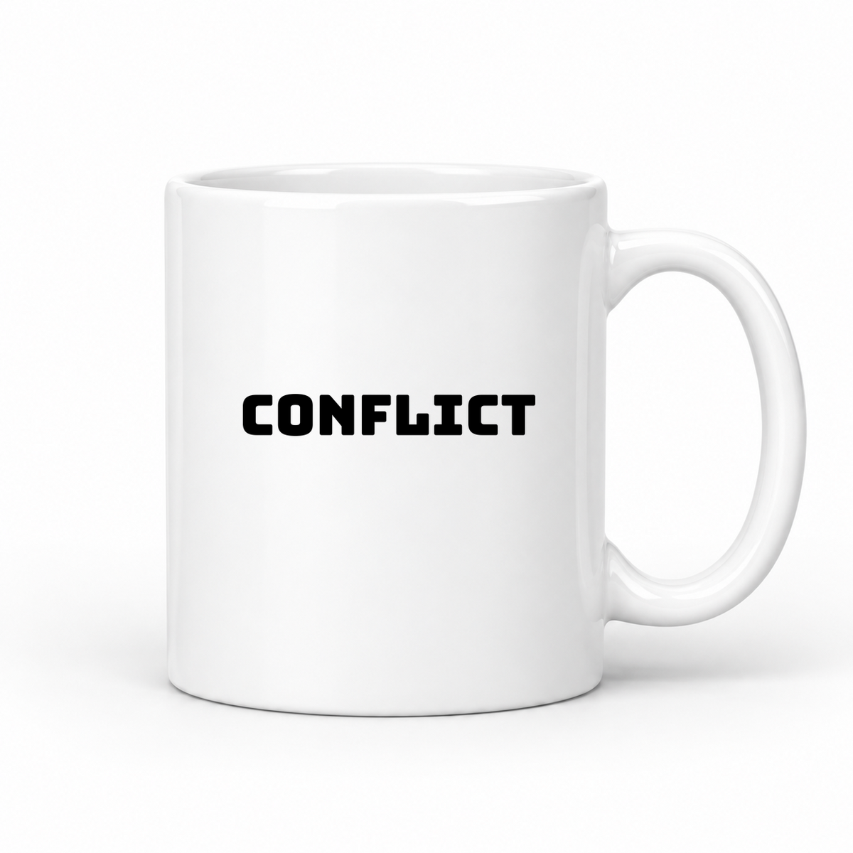 Conflict Mug in white