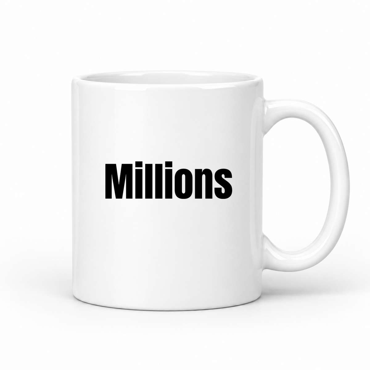 Millions Mug in white