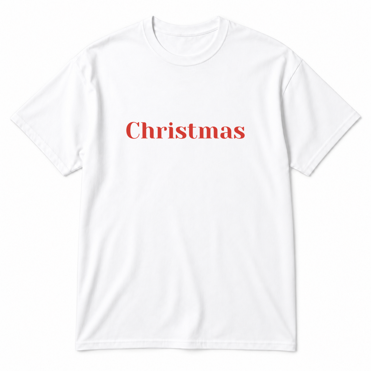 Christmas T-Shirt in white with red text