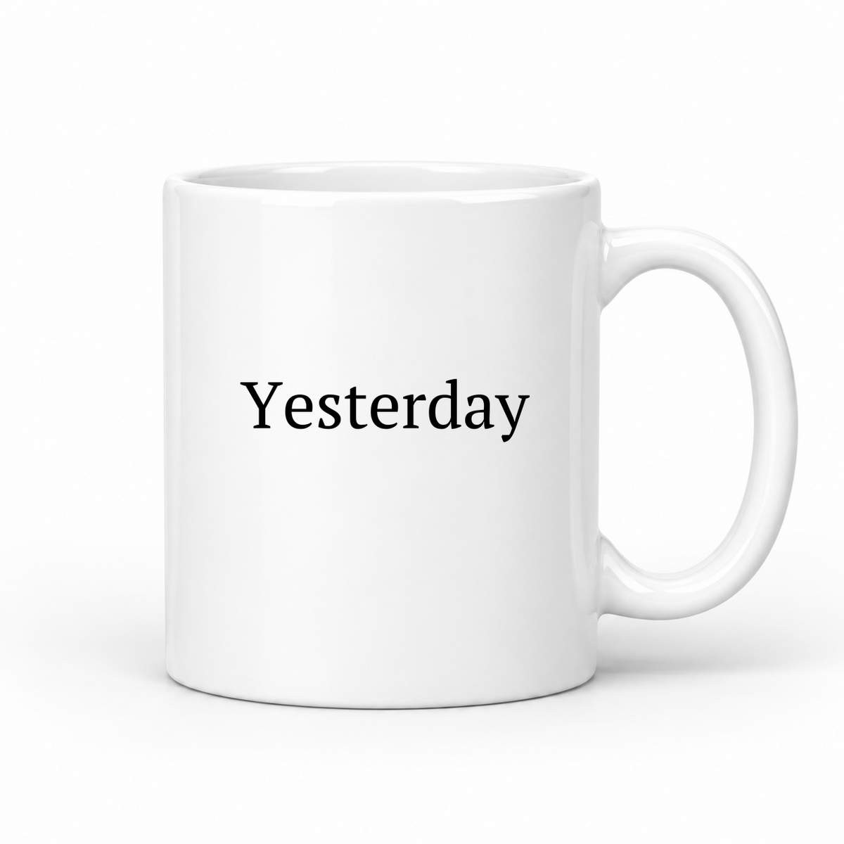 Yesterday Mug in white