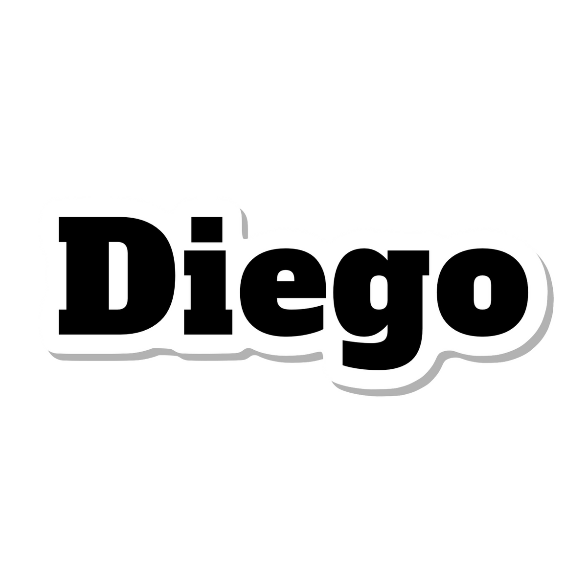 Diego die-cut sticker