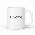 Divorce Mug in white
