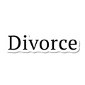 Divorce die-cut sticker