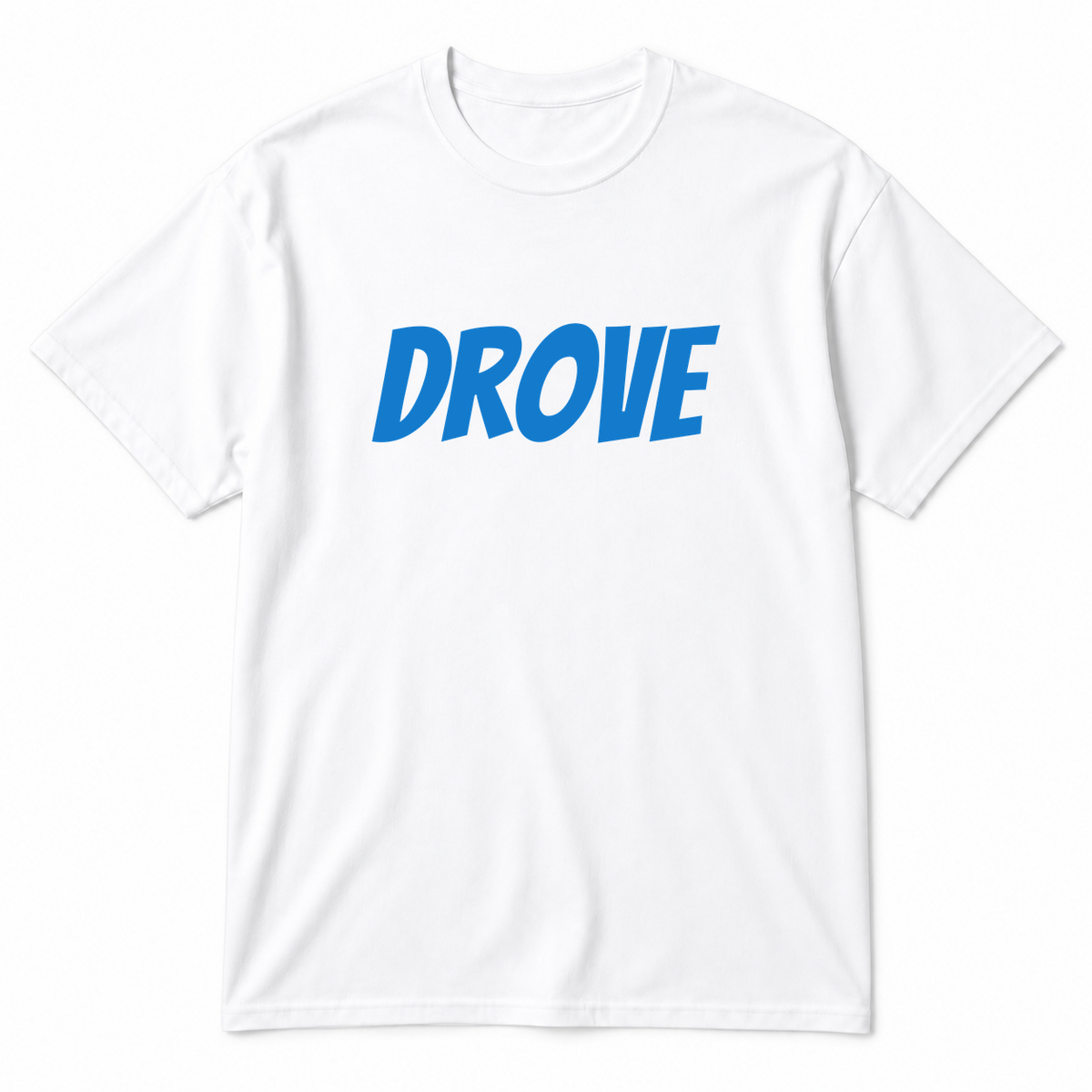 Drove T-Shirt in white with blue text