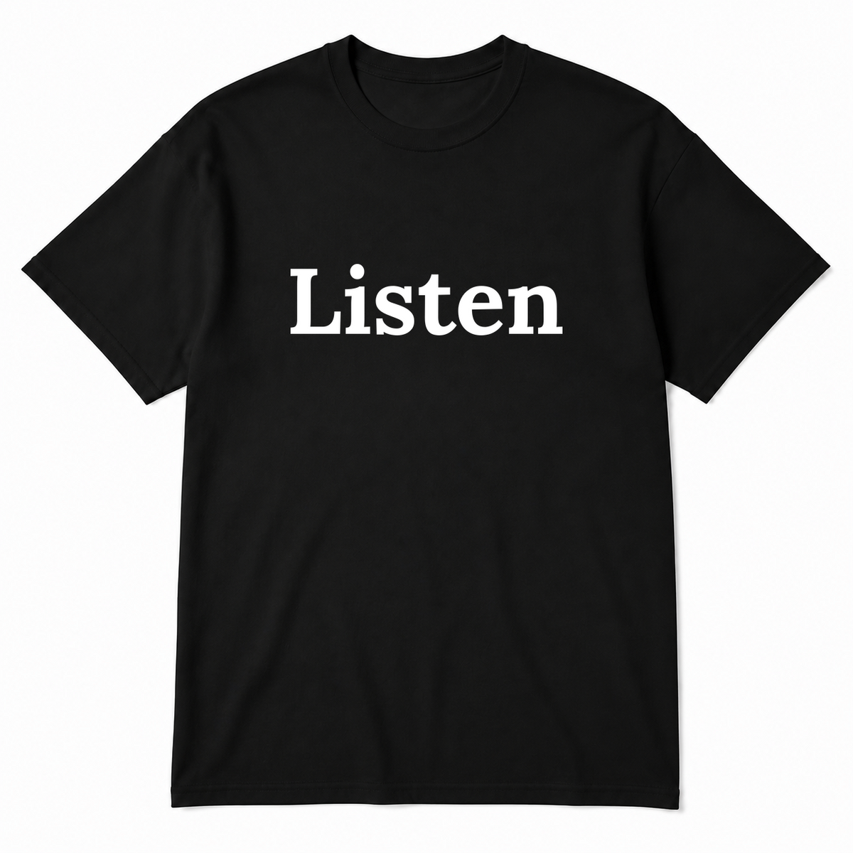 Listen T-Shirt in black