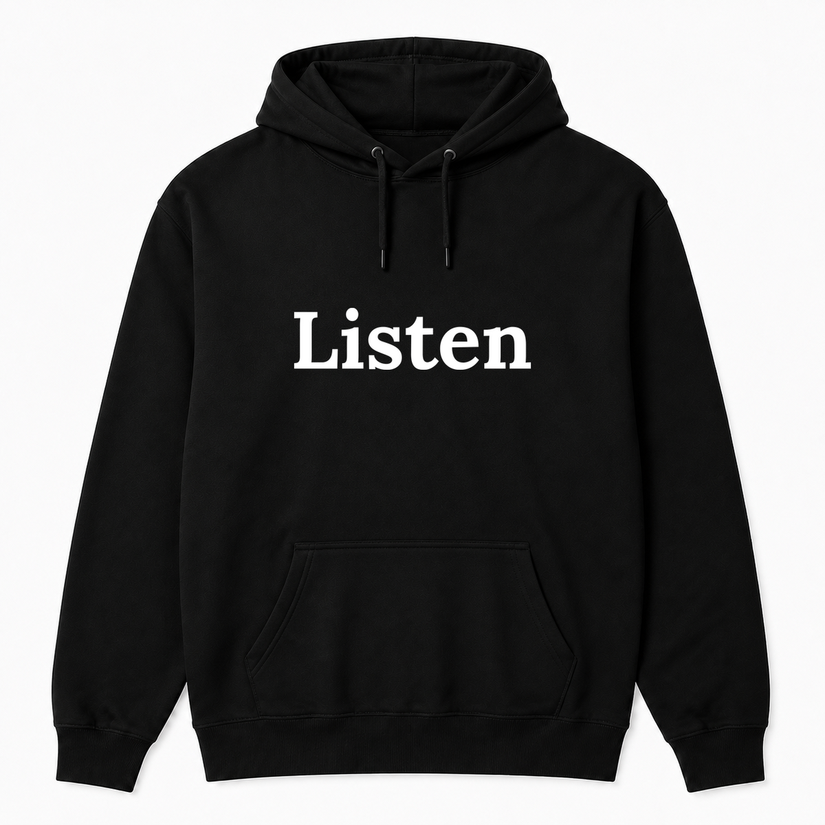 Listen Hoodie in black
