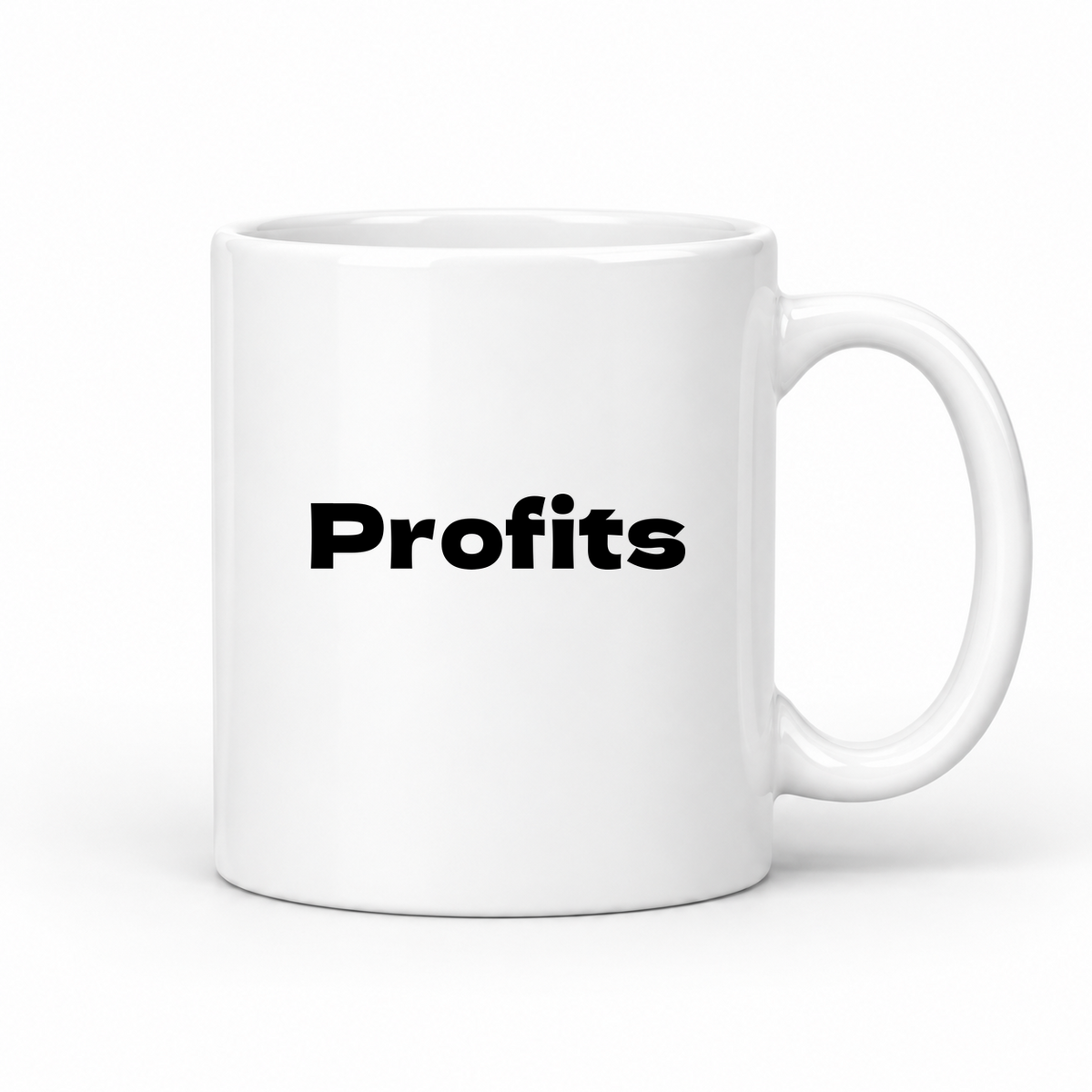 Profits Mug in white