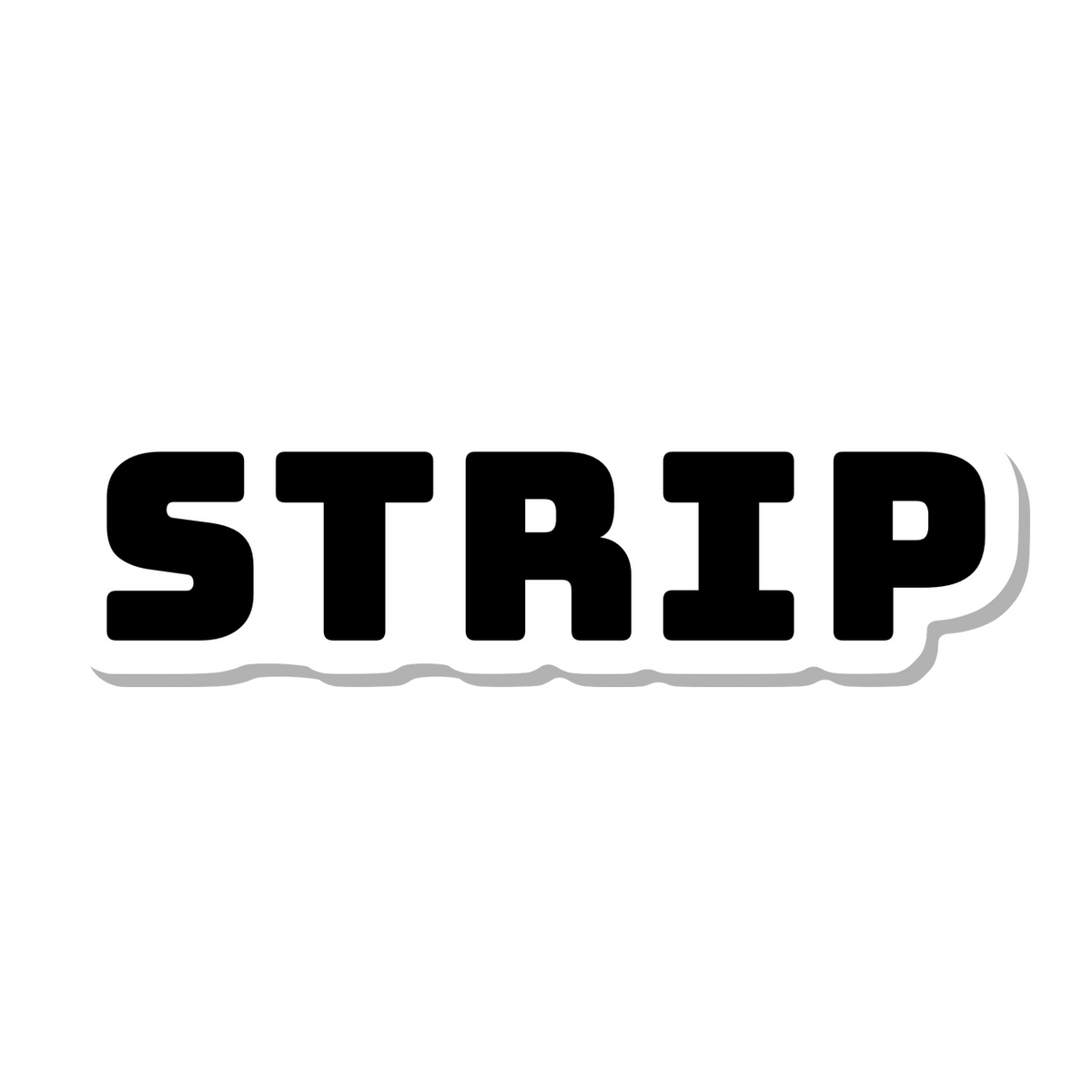 Strip die-cut sticker