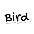 Bird die-cut sticker