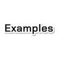 Examples die-cut sticker