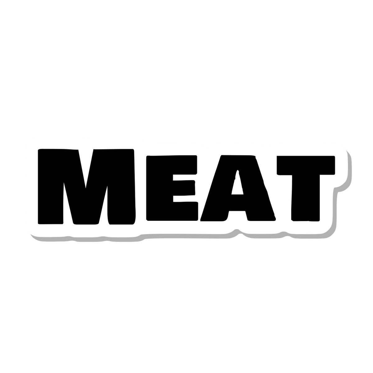 Meat die-cut sticker